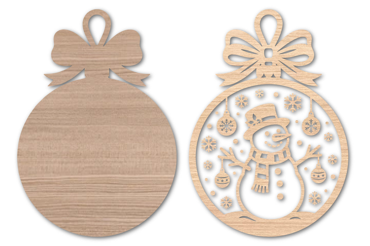 Christmas Snowman Ornament SVG