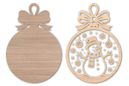 Christmas Snowman Ornament SVG
