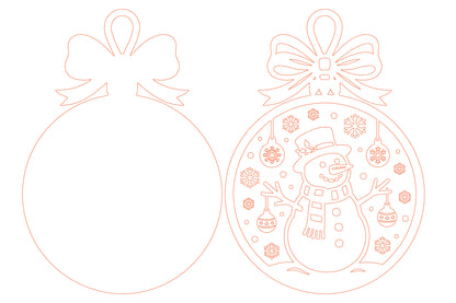 Christmas Snowman Ornament SVG