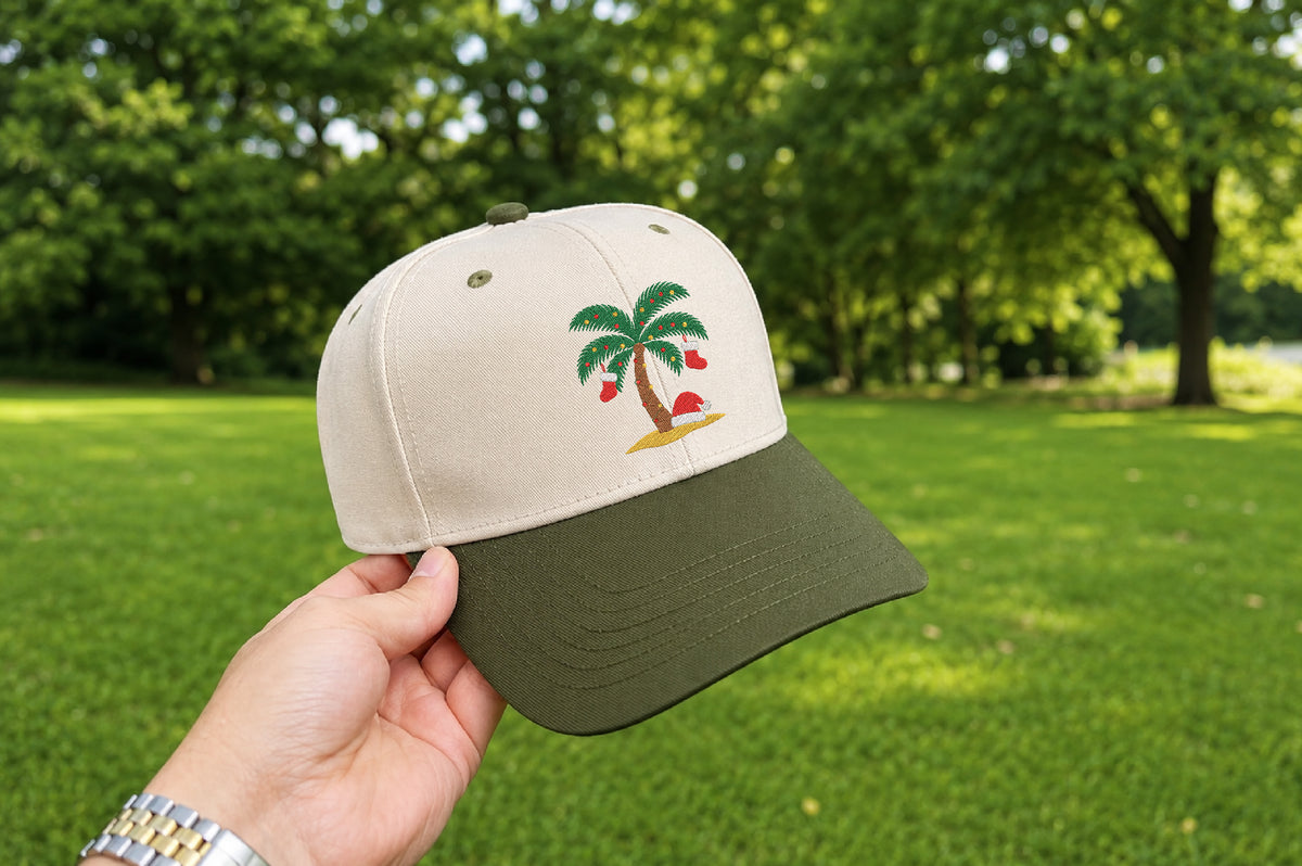 Christmas Palm Tree Embroidery Design