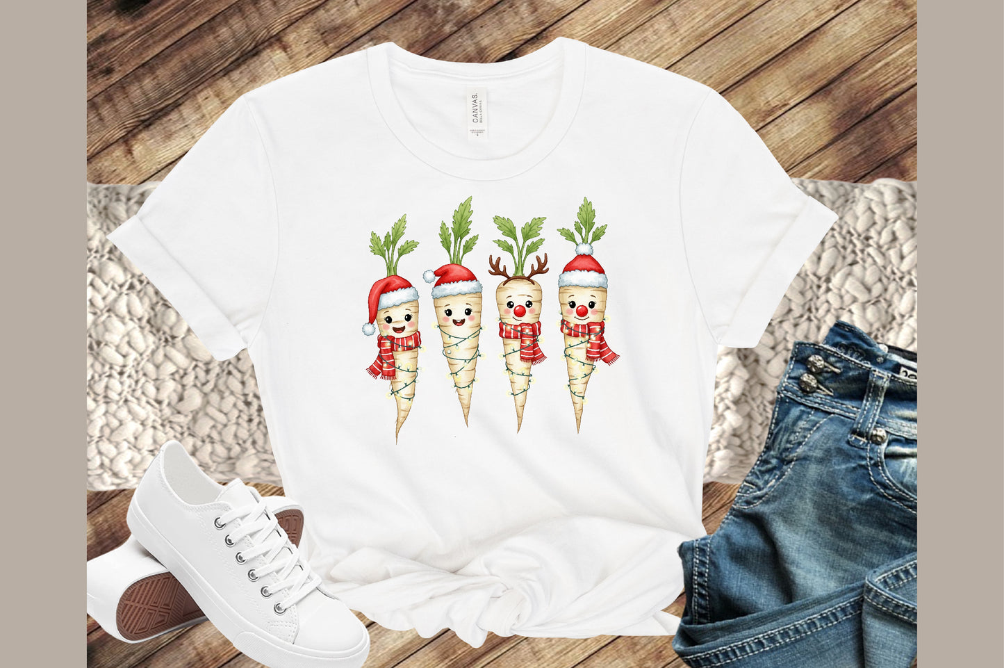 Christmas Parsnips Watercolor Clipart PNG Bundle