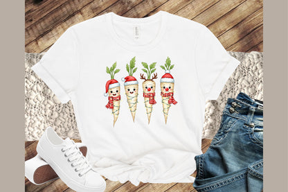 Christmas Parsnips Watercolor Clipart PNG Bundle