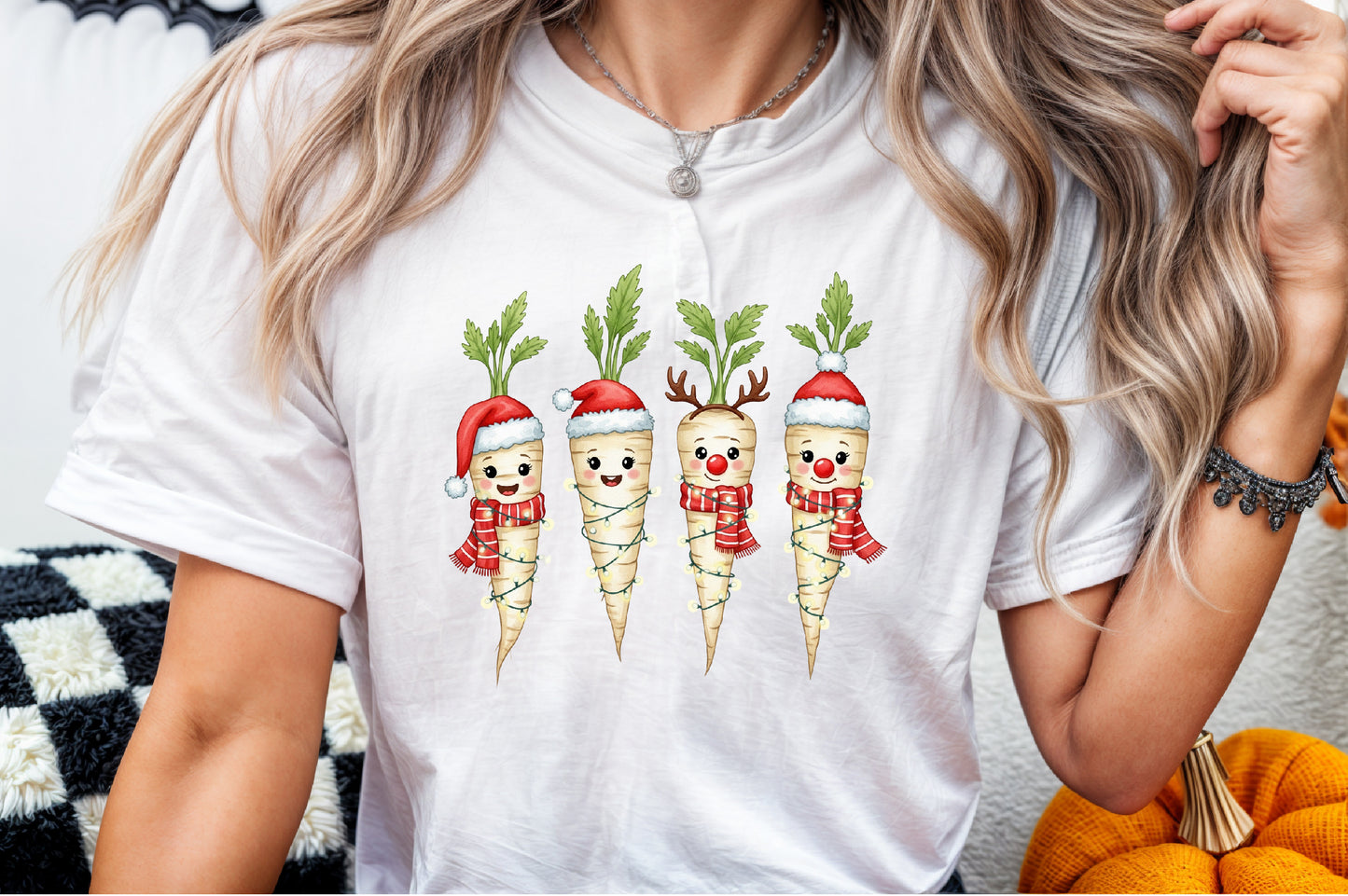Christmas Parsnips Watercolor Clipart PNG Bundle