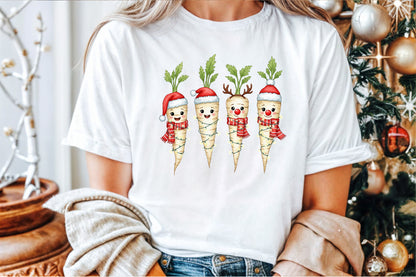 Christmas Parsnips Watercolor Clipart PNG Bundle