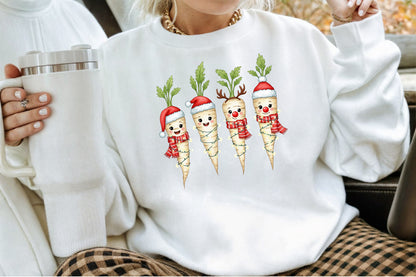 Christmas Parsnips Watercolor Clipart PNG Bundle