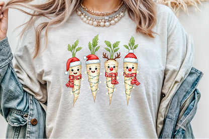 Christmas Parsnips Watercolor Clipart PNG Bundle