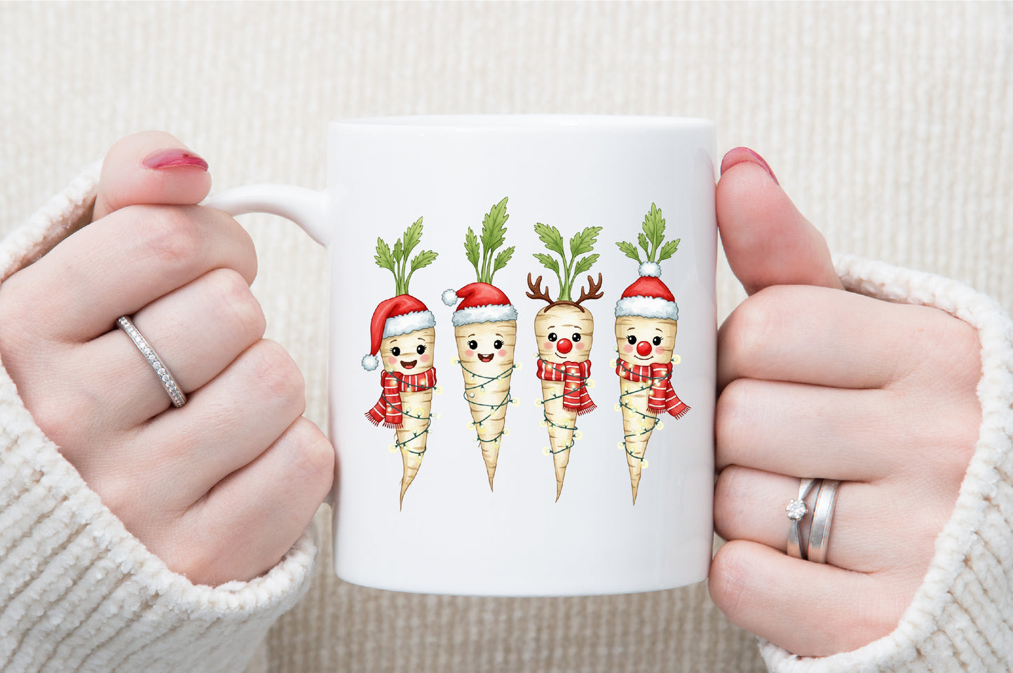 Christmas Parsnips Watercolor Clipart PNG Bundle