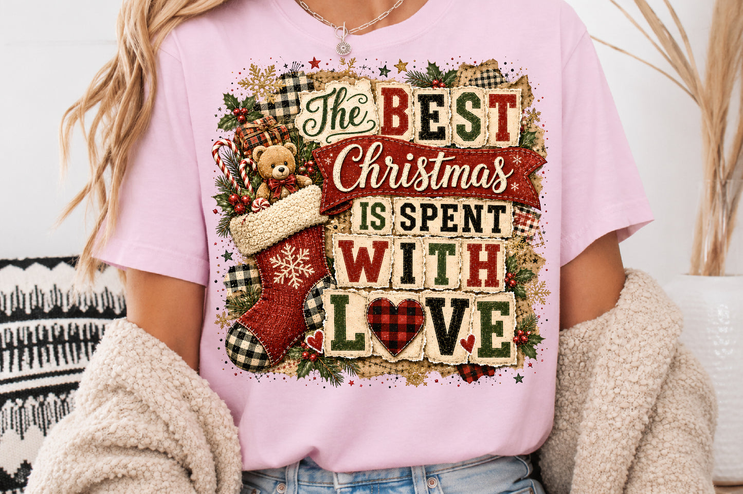 Holly Jolly Cheer PNG Bundle Christmas Patchwork Sublimation Designs