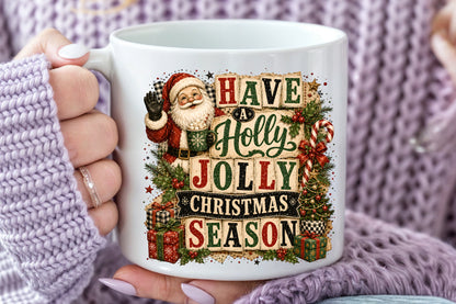 Merry Christmas Patchwork PNG Bundle Vintage Holiday Sublimation Designs