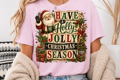 Merry and Bright Christmas Patchwork PNG Bundle Sublimation Designs