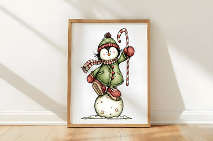 Christmas Penguin Clipart PNG Bundle | Cute Watercolor Holiday Penguin Clipart | Festive Winter Penguin PNG
