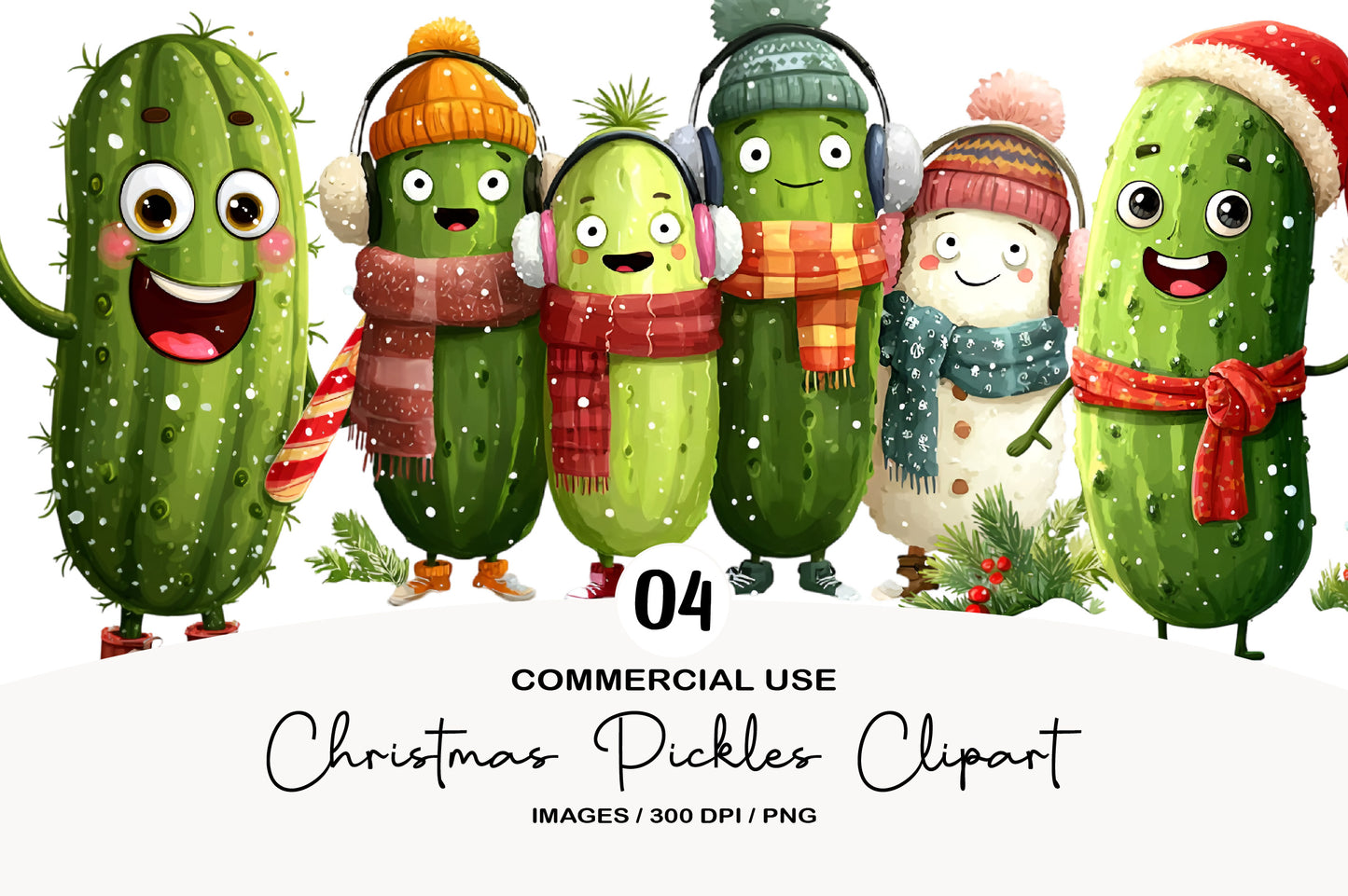 Christmas Pickles Clipart PNG