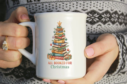 Christmas Book Lover PNG All Booked for Christmas Sublimation