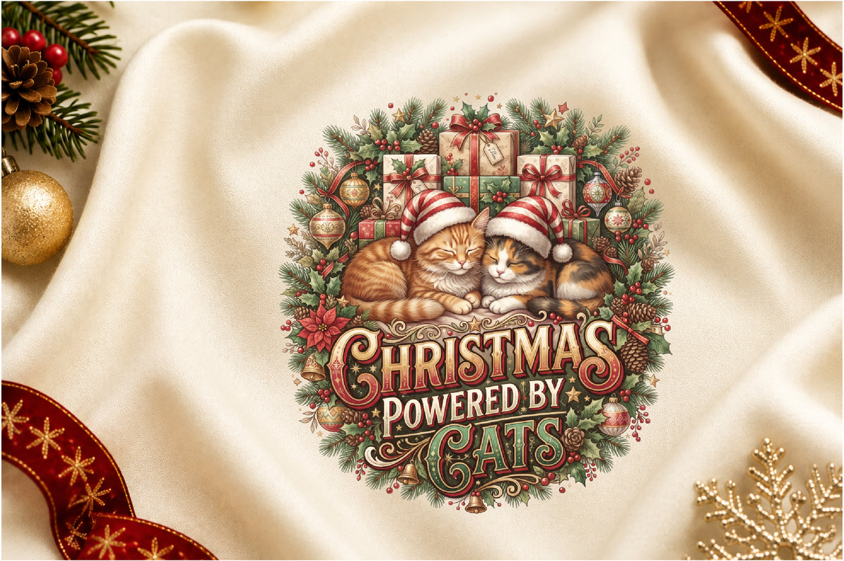 Christmas Powered by Cats PNG