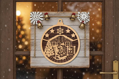 Christmas Quilting Ornament Laser Cut SVG