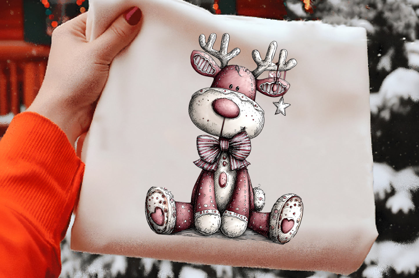 Christmas Reindeer PNG | Cute Reindeer Christmas Clipart | 4 PNG