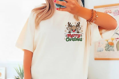 Christmas Reindeer Embroidery Design – Cute Reindeer Machine Embroidery Pattern, Festive Christmas & Winter Embroidery Design