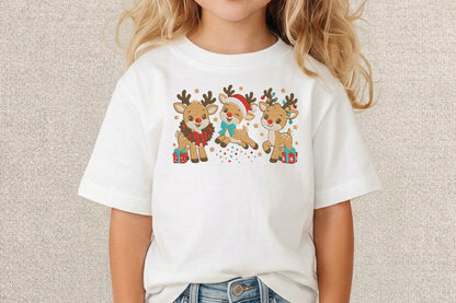 Christmas Reindeer Embroidery Design – Cute Reindeer Machine Embroidery Pattern, Festive Christmas & Winter Embroidery Design