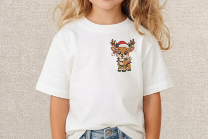 Christmas Reindeer Embroidery Design – Cute Reindeer Machine Embroidery Pattern, Festive Christmas & Winter Embroidery Design