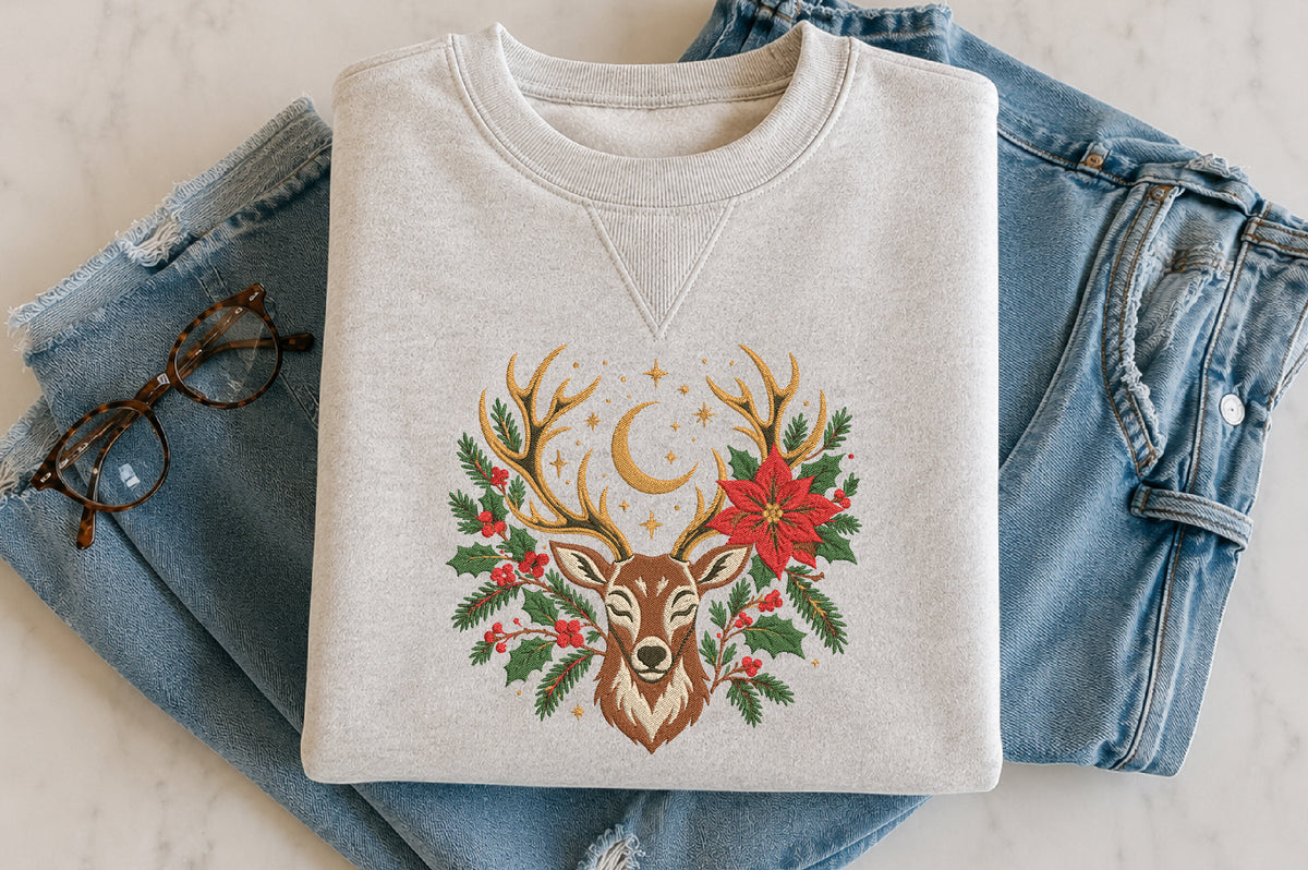 Christmas Reindeer Embroidery Design