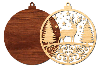 Christmas Deer Ornament SVG
