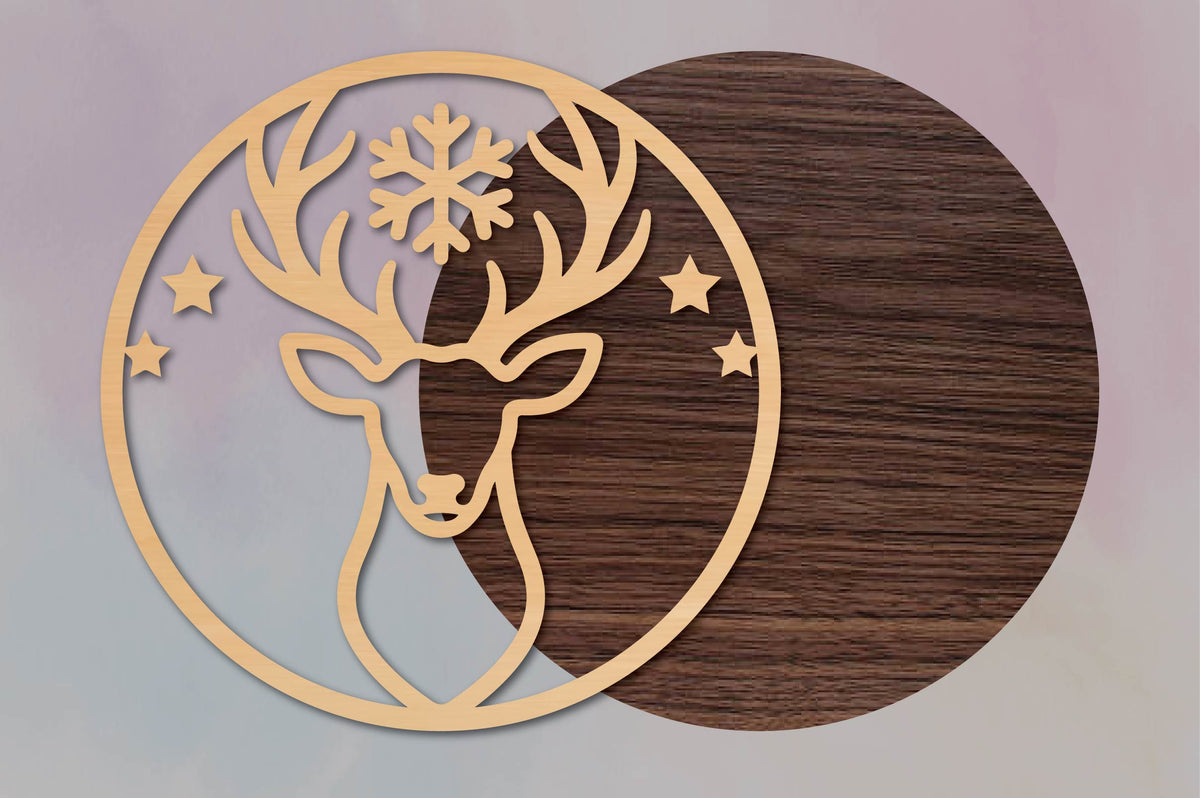 Christmas Reindeer Head SVG