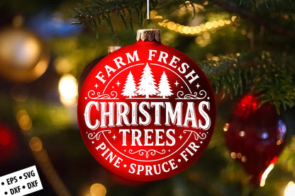 Farm Fresh Christmas Trees SVG Laser Cut