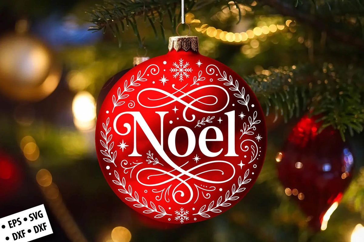 Noel Christmas Ornament SVG Laser Cut