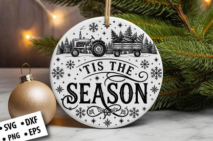 Laser Cut Christmas Ornament SVG