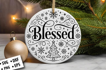 Laser Cut Christmas Ornament SVG