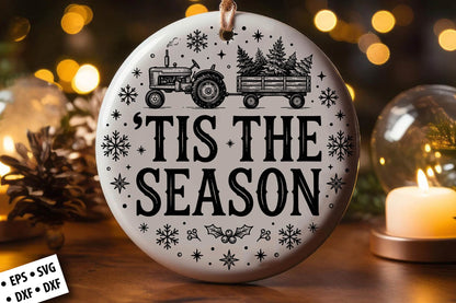 Tis the Season Christmas SVG Laser Cut