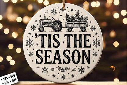 Tis the Season Christmas SVG Laser Cut