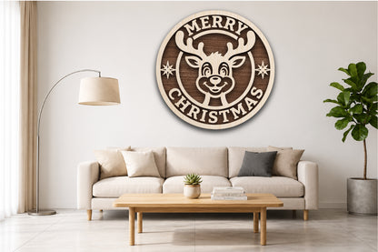 Christmas Santa Sleigh Winter Village SVG