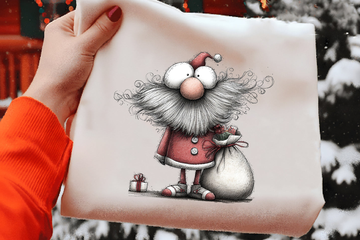 Christmas Santa Clipart PNG Bundle | Cute Watercolor Santa Claus Clipart | Festive Holiday Santa PNG