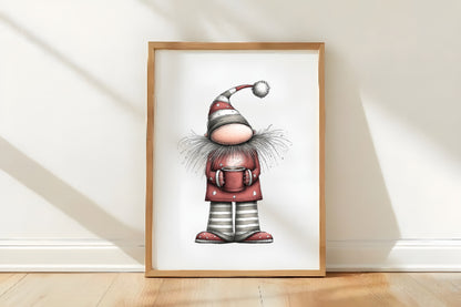 Christmas Santa Clipart PNG Bundle | Cute Watercolor Santa Claus Clipart | Festive Holiday Santa PNG