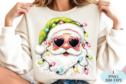 Christmas Santa Lights PNG