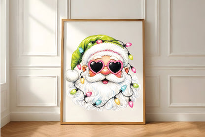 Christmas Santa Lights PNG