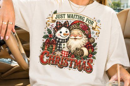 Christmas Santa and Snowman PNG Cute Holiday Design