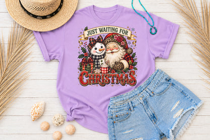 Christmas Santa and Snowman PNG Cute Holiday Design