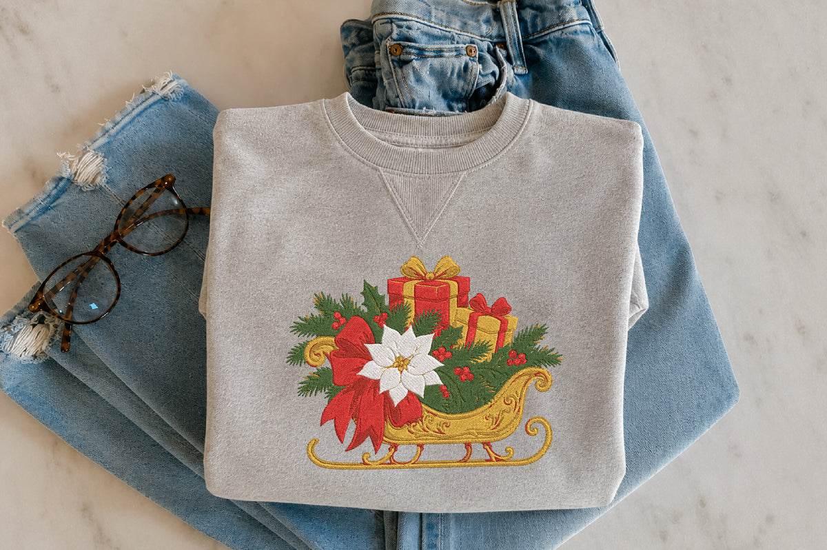 Christmas Sleigh Embroidery