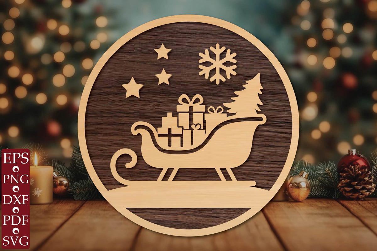 Christmas Sleigh Gifts SVG