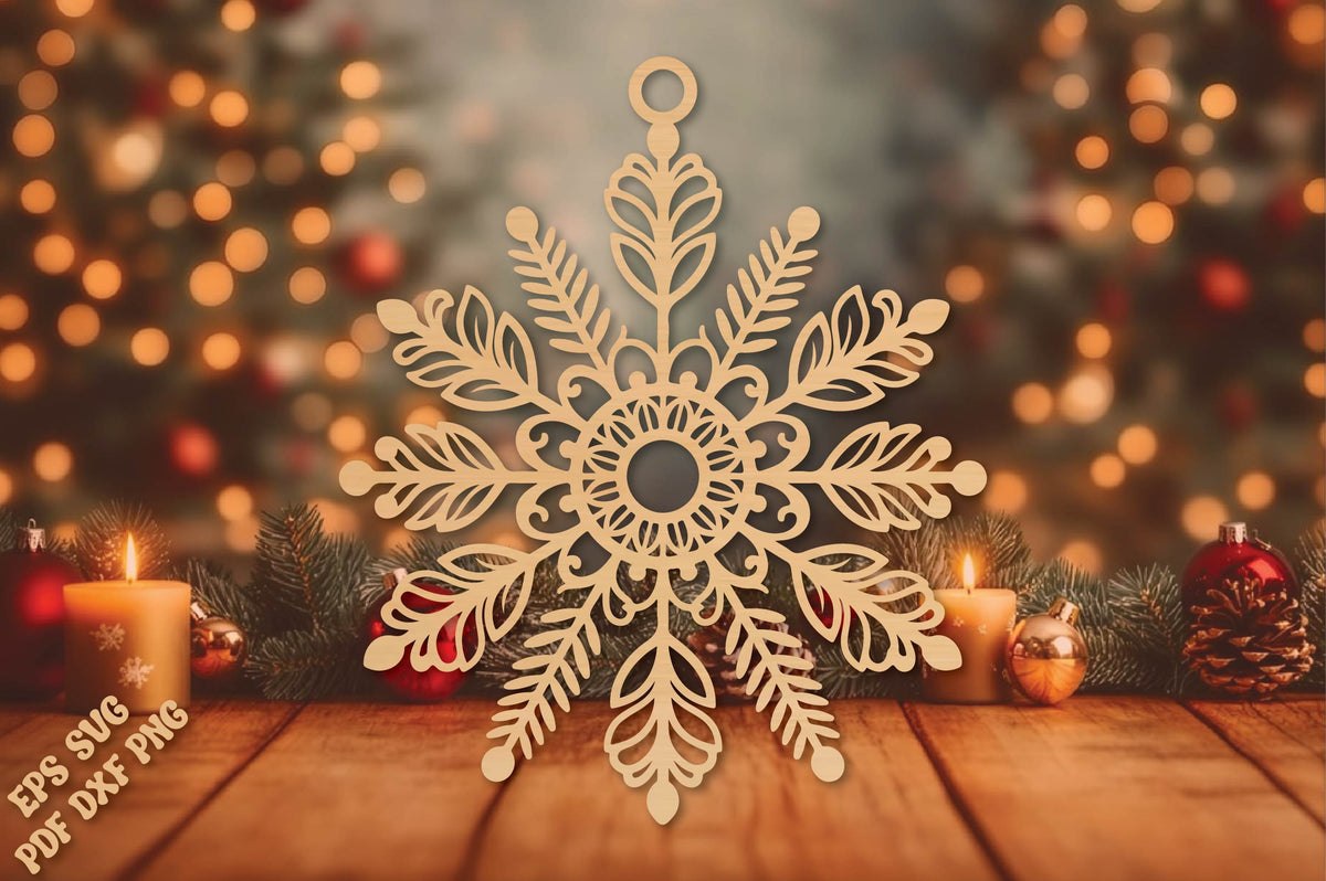 Christmas Snowflake Ornament SVG
