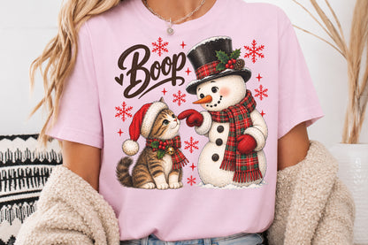 Christmas Snowman Boop Cat PNG