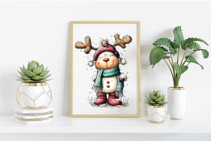 Christmas Snowman Clipart PNG Sublimation