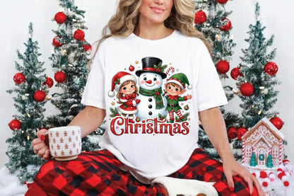 Christmas Snowman Elf PNG, Cute Christmas Snowman Clipart, Holiday Elf Sublimation Design