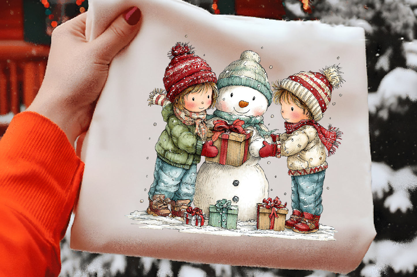 Christmas Snowman Clipart PNG Bundle | Cute Watercolor Holiday Snowman Clipart | Festive Winter Snowman PNG