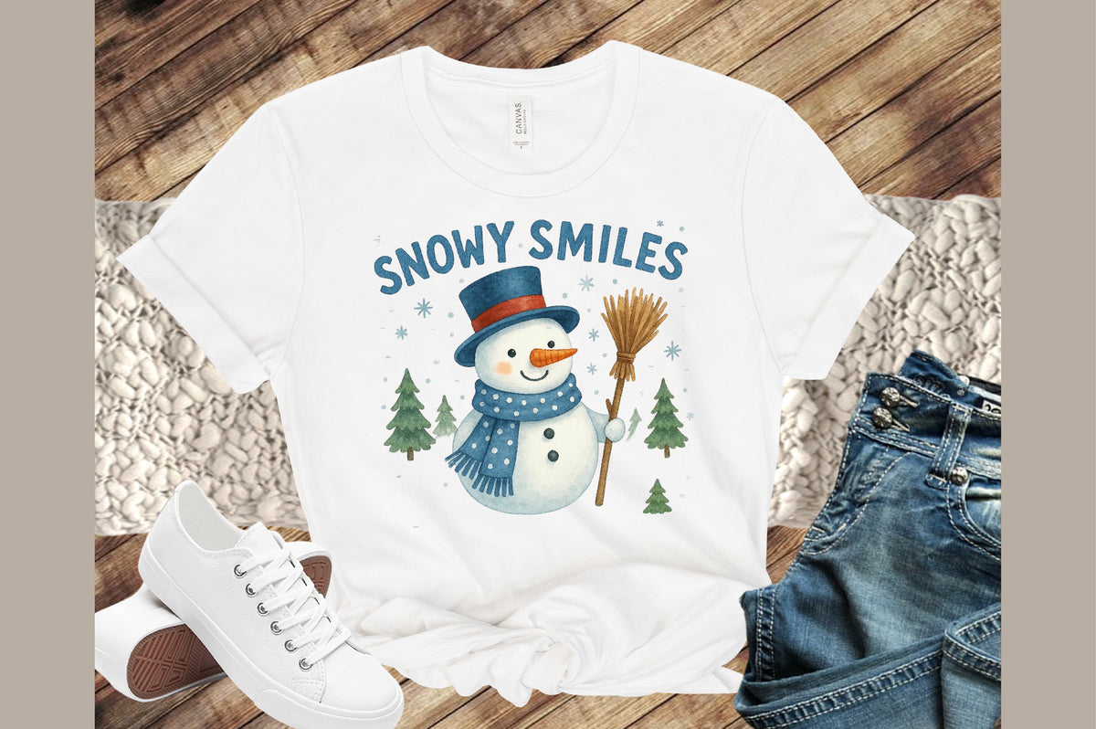 Christmas Snowy Smiles Snowman PNG