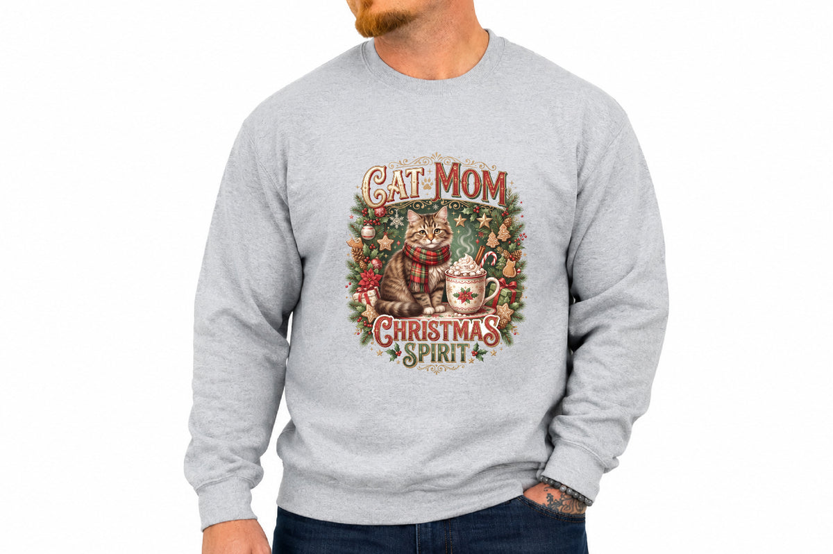 Christmas Spirit Cat Mom PNG