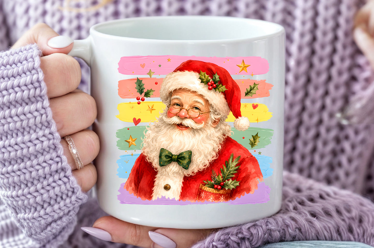 Cute Gingerbread Girl Christmas PNG Santa Snowman Tree Sublimation Bundle