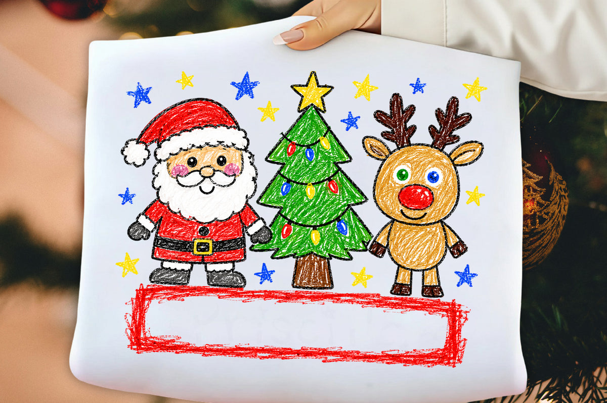 Christmas Teacher Custom Name PNG, Cute Santa Reindeer Christmas Teacher Sublimation Design
